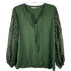 Soft Surroundings size L velvet chiffon swirl sleeves